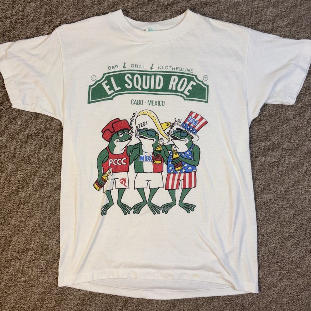 Frog Political Mexico Russia USA Cabo Bar Shirt Single Stitch Med Single Stitch